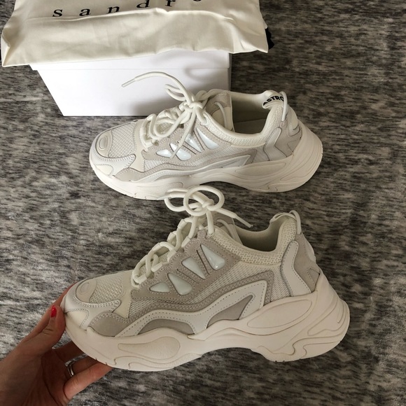 sandro astro sneakers white